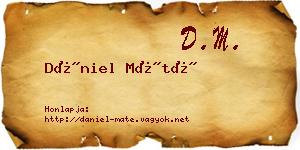 Dániel Máté névjegykártya