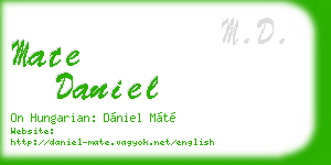 mate daniel business card
