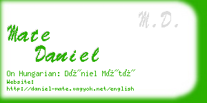 mate daniel business card